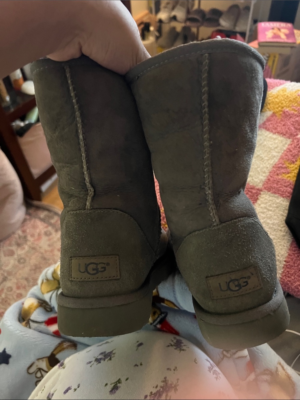 UGG Mid-Calf Boots in Grey Suede